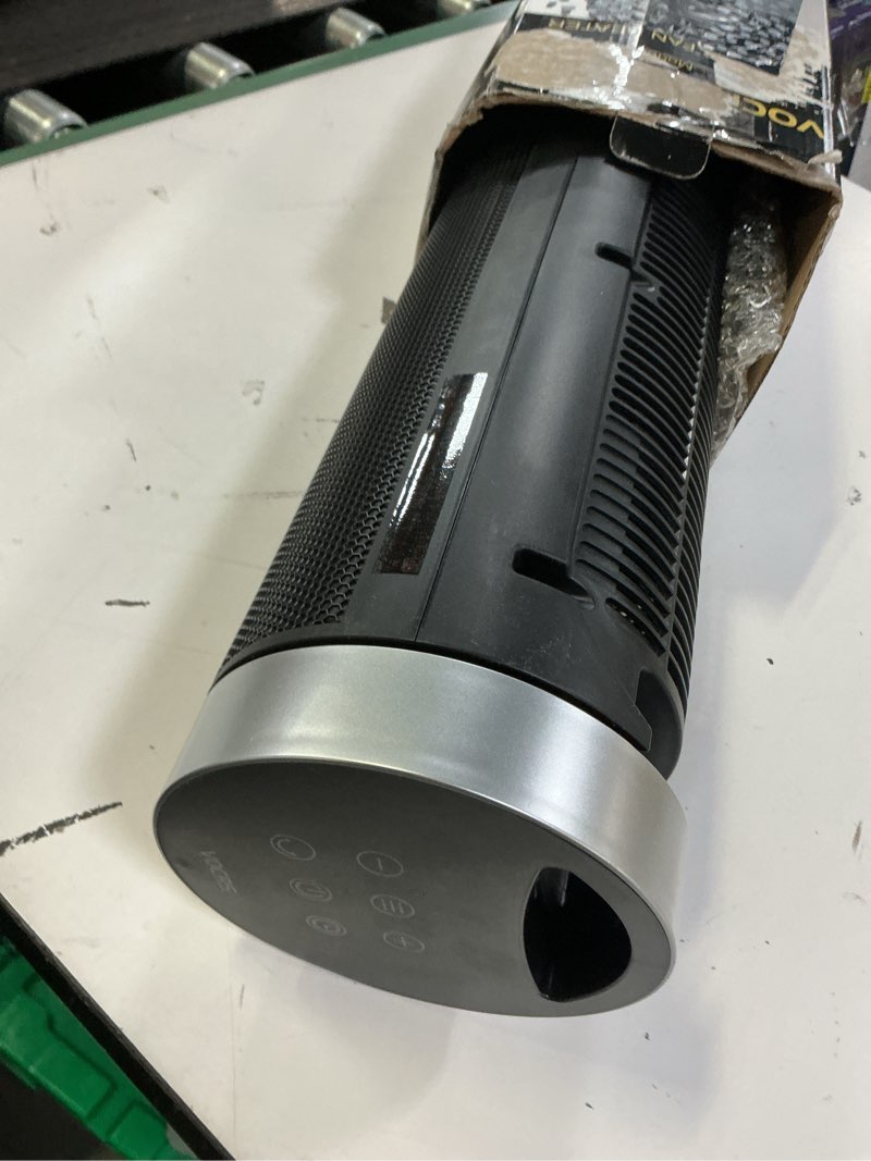 Condition photo showing As Is for space heater for indoor use with remote - 70° oscillating tower electric heater, 24 inchs, 12h timer, 1500w quiet ptc ceramic heating with thermostat, fast safety heat for office, home, bedroom