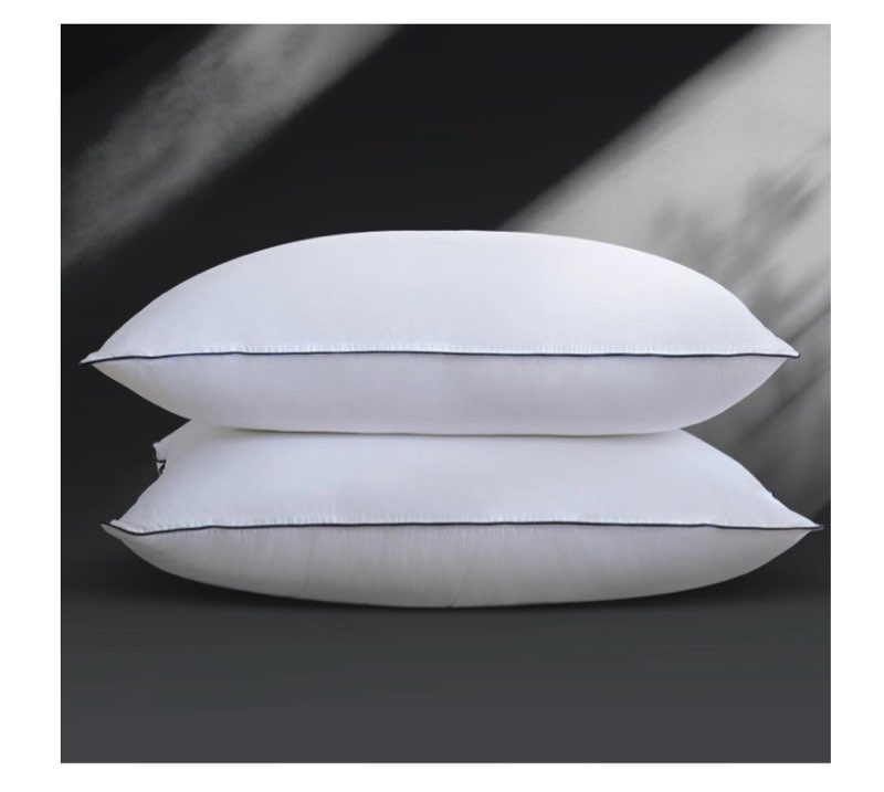 Yalamila Luxurious Goose Down Bed Pillows King Size Set of 2