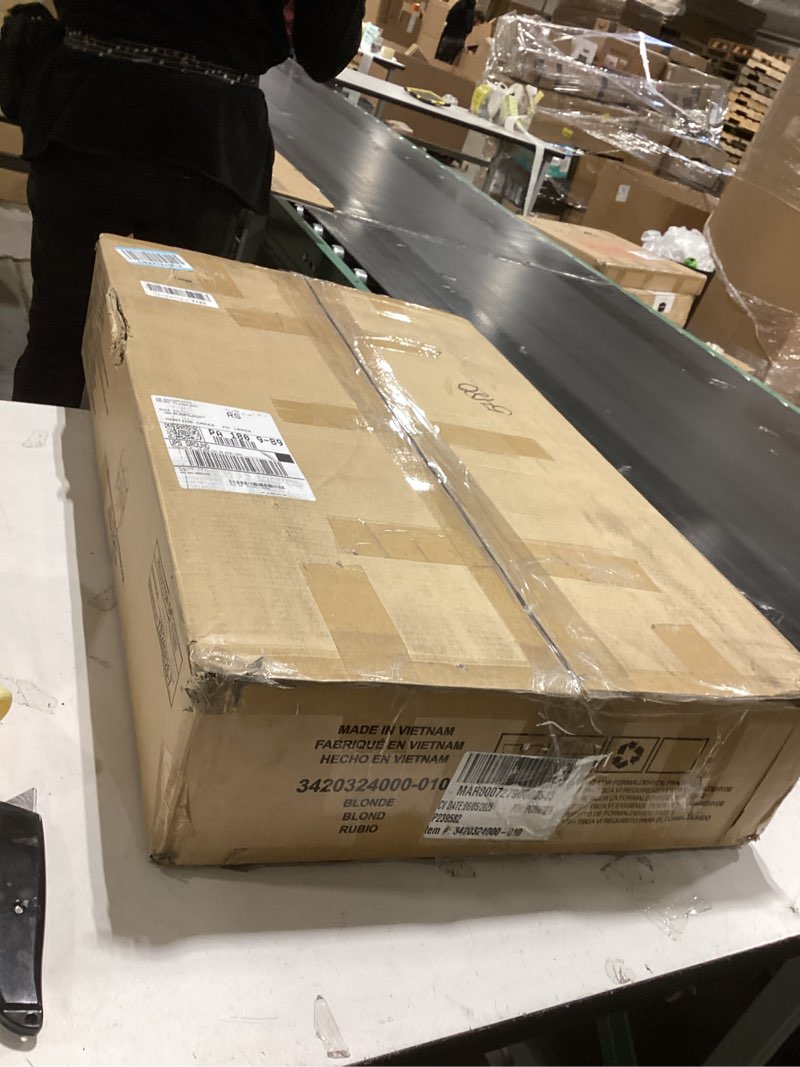 Condition photo showing Good Condition for Grain & Grove Smith Collection Set of 2 Solid Wood Bar Stools, 30 inch Saddle-Seat Bar Chairs, Backl