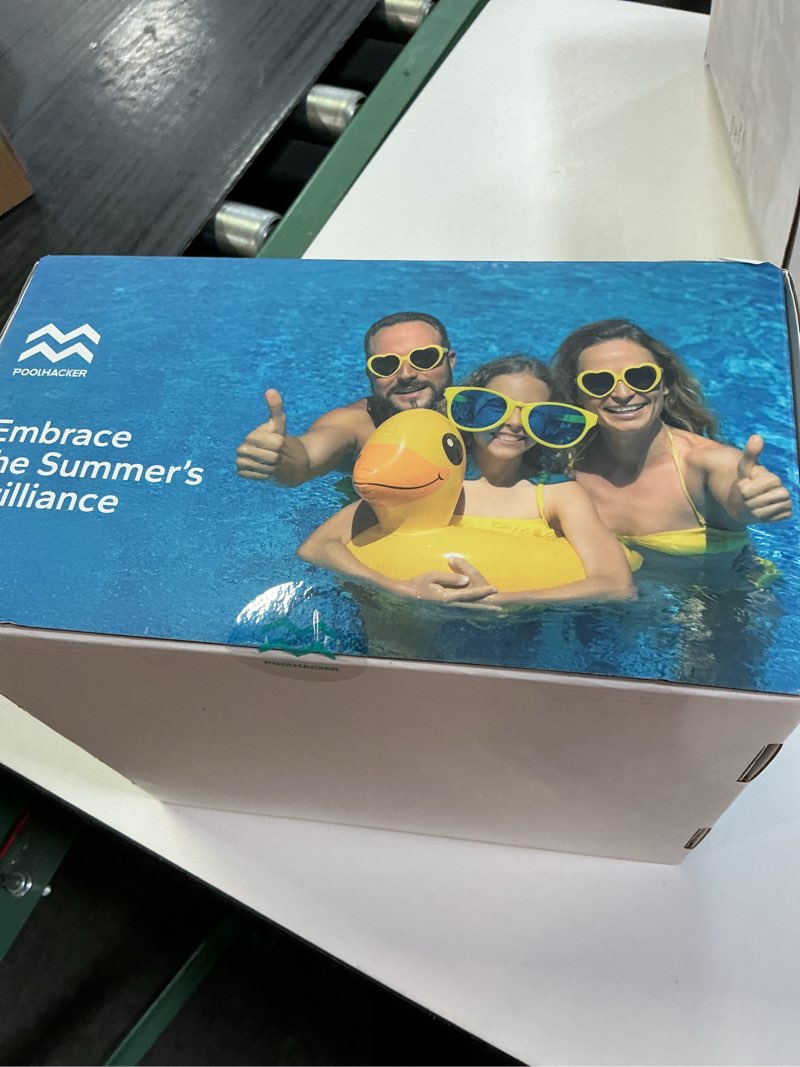 Condition photo showing Good Condition for solar pool lights for inground & above ground pool, 10-color 4-mode led pool lights, underwater swimming pool lights with timer, submersible pool lights with remote, waterproof design (black, 1 pack)