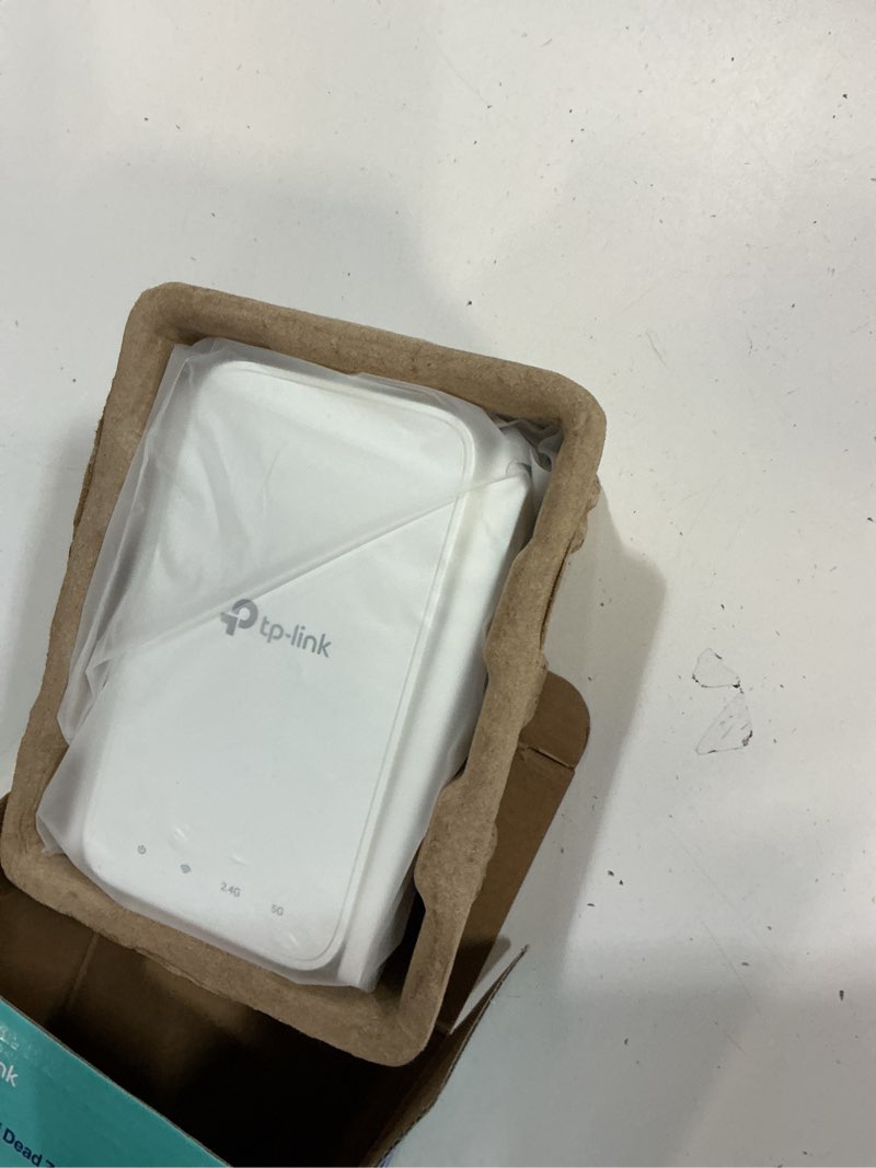 Condition photo showing New/Like New for tp-link ac1200 wifi extender, 2023 engadget best budget pick, 1.2gbps signal booster for home, dual band 5ghz/2.4ghz, covers up to 1500 sq.ft and 30 devices,support onemesh, one ethernet port (re315) wi-fi 5 ac1200