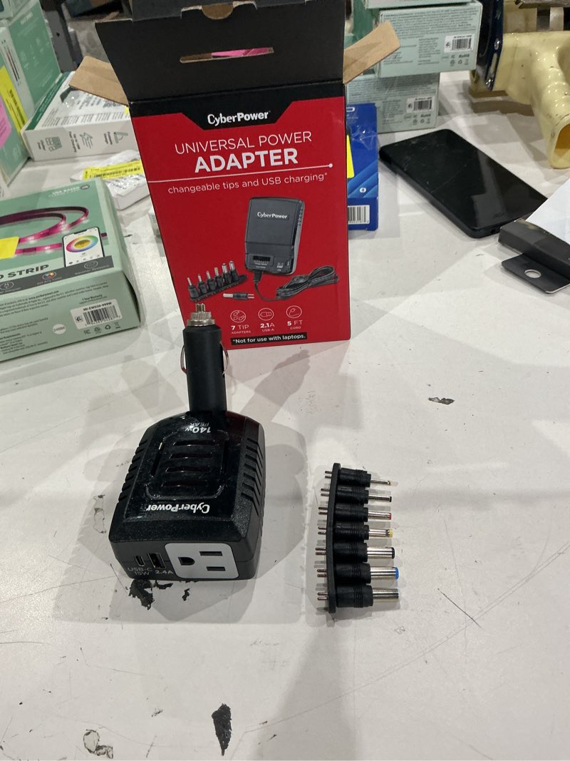 Condition photo showing As Is for cyberpower 20 awg 3-12 v 2.3 in. l power adapter