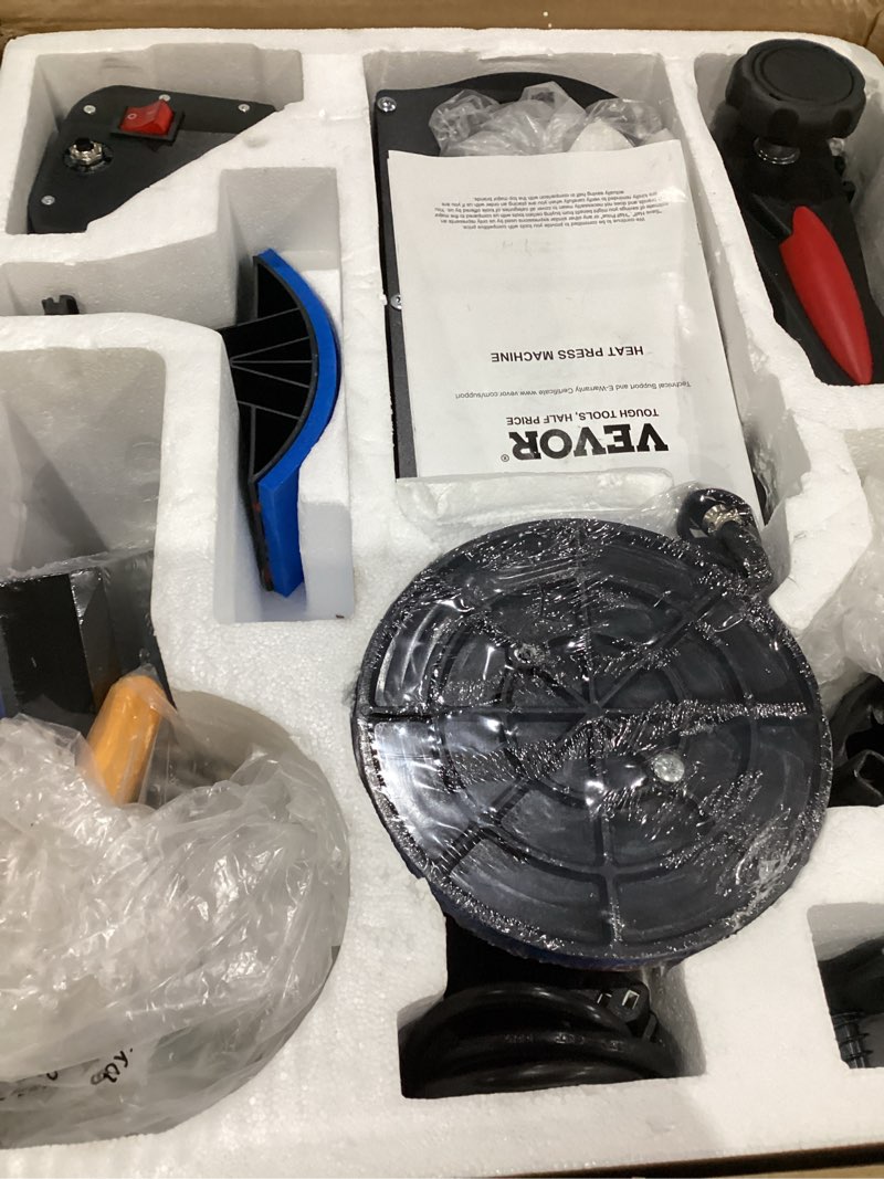 Condition photo showing New/Like New for VEVOR 5 in 1 Heat Press Machine 12x15 Inch, 360° Swing Away Shirt Press Machine - Digital Professional Heat Transfer Tshirt Press Machine, Sublimation Heat Press for T Shirts Hat Cap Mug Plate 5in1-12x15-Black