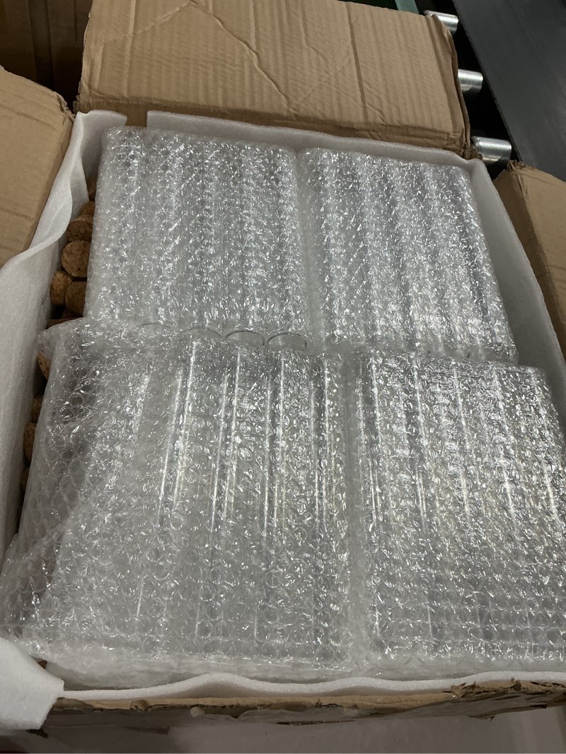 Condition photo showing New/Like New for Thyle 100PCS Glass Test Tubes with Cork Clear Stoppers Round Bottom Lab Test Alcohol Tampons Glass Tubes Container Vials for Plants Scientific Experiments Candy Storage Party Favors (30x200mm/100ml) 100 30x200mm/100ml