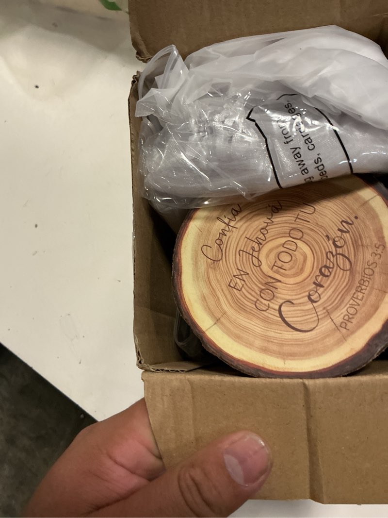 Condition photo showing Good Condition for acellegic 100 pcs/50 sets father's day 4" regalos cristianos en español church coaster gift bulk coa