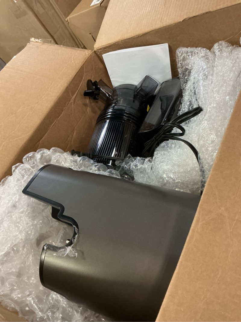 Condition photo showing As Is for Cold Press Juicer, Juicer Machines with 5.4" Wide Feed Chute for Juice Extractor, Slow Masticating Juicer for Vegetables & Fruits with High Juice Yield, Easy to Clean (Black)