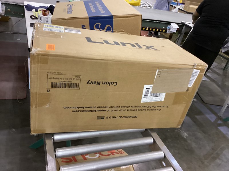 Condition photo showing New/Like New for Lunix 4pcs Orthopedic Bed Wedge Pillow Set, Post Surgery Memory Foam for Back, Knee, Leg Pain Relief, Sitting Pillow for Sleeping, Acid Reflux, GERD, with Hot Cold Pack, Navy White Navy