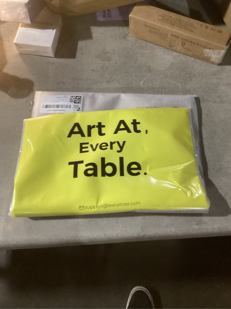 Condition photo showing New/Like New for Leetaltree Beige White Placemats Set of 6 - Heat Resistant Non-Slip Place mats for Dining Table, Washable Durable PVC Vinyl Woven Table Mats(Beige White, 6) Set of 6 C1- Beige White