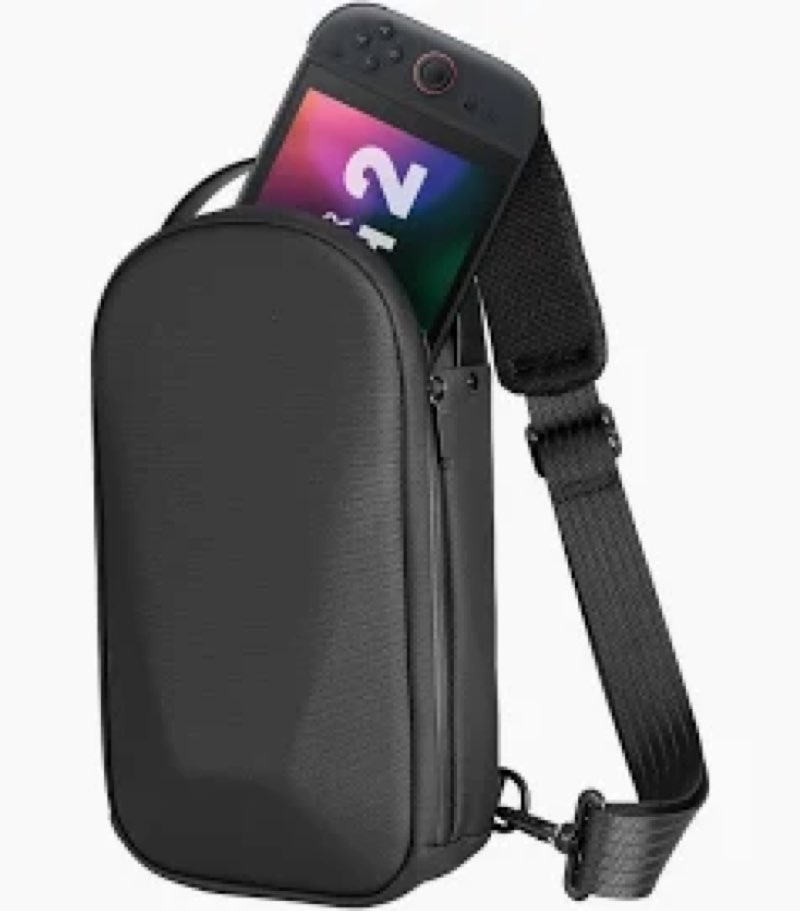 MoKo Sling Crossbody Bag for Nintendo Switch 2/Steam Deck/ROG Xbox Ally X/Legion Go, Hard EVA Backpa