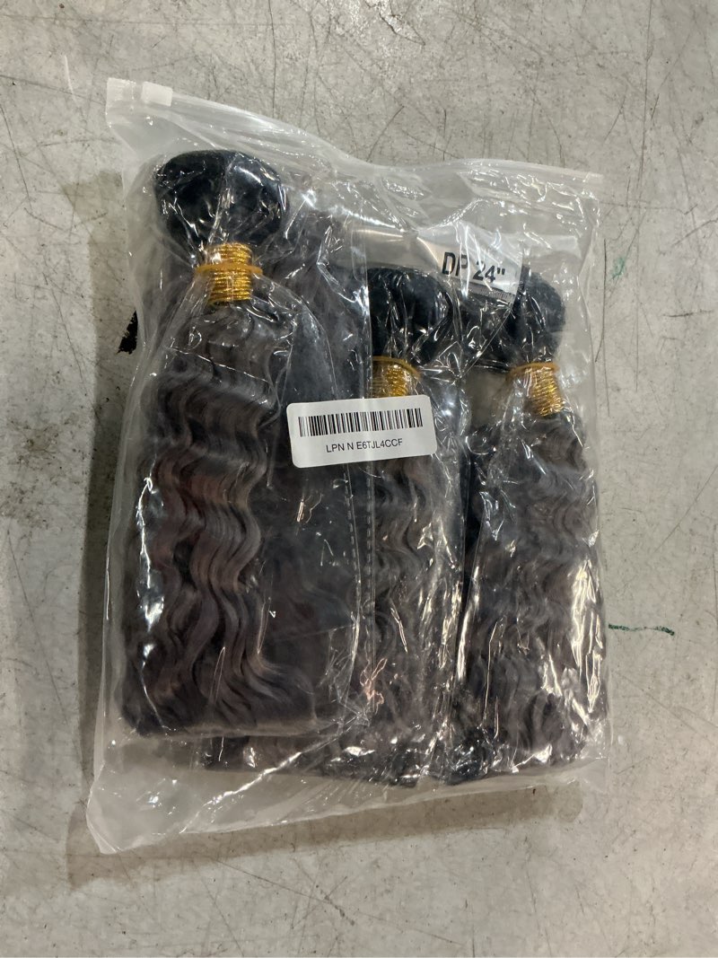 Condition photo showing New/Like New for ombre grey human hair bundles 22 24 26 inch deep wave t1b/grey human hair bundles grey bundle 12a un