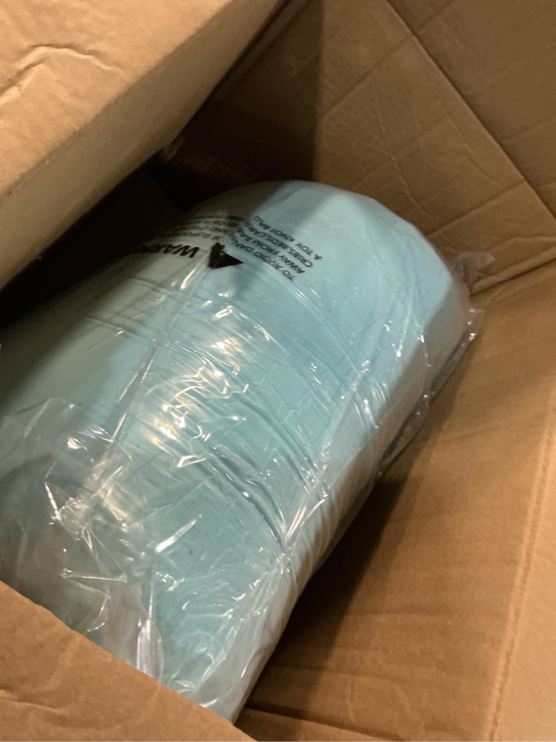 Condition photo showing Good Condition for 4 inch memory foam dual-layer mattress topper queen size - 2inch 1000gsm quilted pillow top with down-alternative + 2inch 5-zone egg crate memory foam, cooling & breathable?queen,60"x80"? blue queen