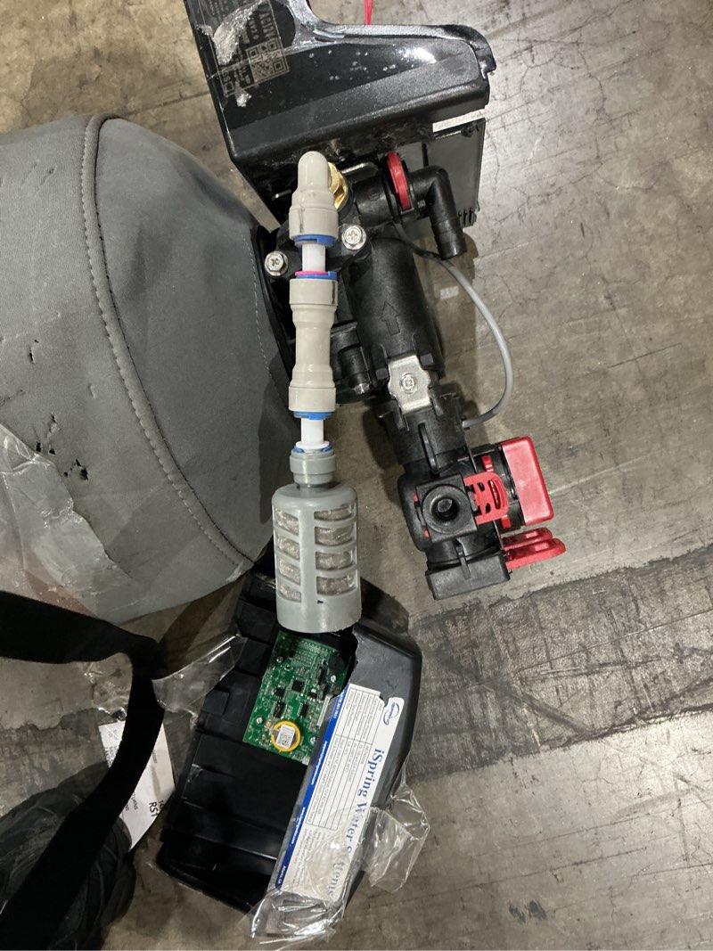 Condition photo showing As Is for ispring wcfm500k whole house water filtration system for iron, manganese & hydrogen sulfide removal, well water compatible, set & forget, lasts up to - h2s & iron manganese