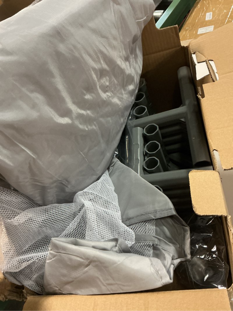 Condition photo showing As Is for Baby Playpen 50x50 Inch, Play Pens for Babies and Toddlers Baby Fence Play Yards for Indoor & Outdoor with Breathable Mesh Anti-Fall Playpen light grey 50"X50"