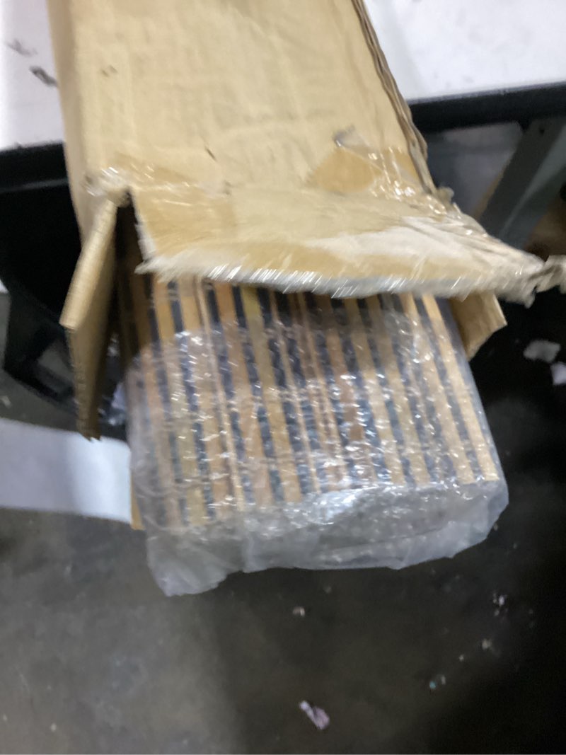 Condition photo showing Good Condition for lazblinds cordless bamboo roman shades for windows, light filtering natural bamboo blinds, easy lift cordless design for living room & bedroom, fits interior windows 33.5" w x 64" h, tatami tatami 33.5" w x 64" h