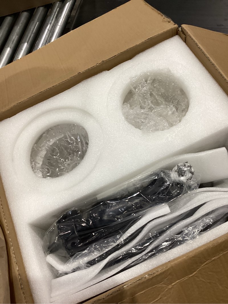 Condition photo showing Good Condition for 5-Light Chandeliers in Matte Black Finish with Crystal Glass Shades, Farmhouse Chandelier Light for Dining Room,Hallway,Kitchen 5-Light Black