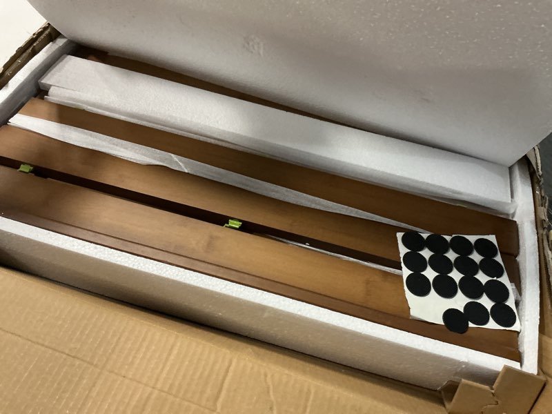 Condition photo showing Good Condition for gashell wire shelf covers, bamboo wire rack covers for pantry, closet (4pcs, 24" w x 12" d) 24"w x 12"d 4