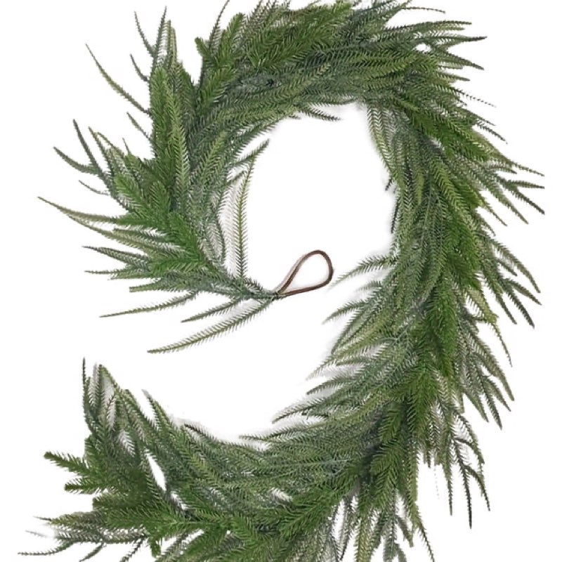 Advancent Dark Green Christmas Pine Garland Wall Decor Outdoor Christmas Decoration Dark Handmade Pine Christmas Party Decoration Kits