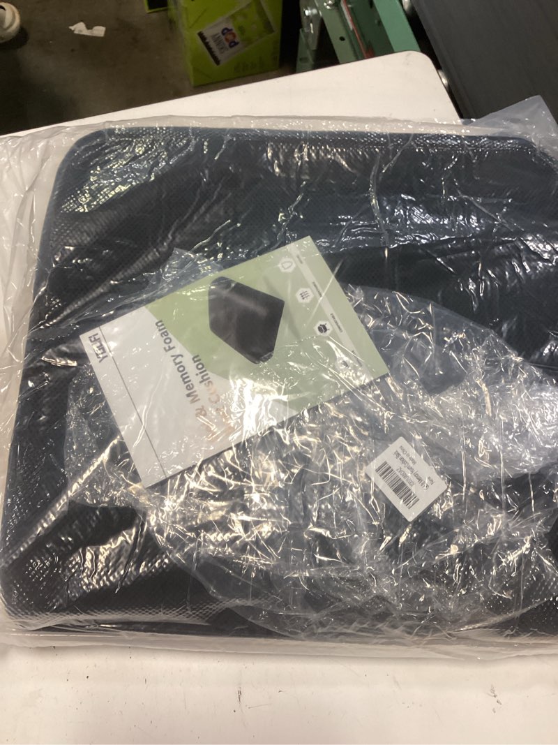 Condition photo showing New/Like New for YOUFI Extra Thick Large Seat Cushion -19 X 17.5 X 4 Inch Gel Memory Foam Cushion with Carry Handle Non Slip Bottom - Pain Relief Coccyx Cushion for Wheelchair Office Chair (Black (1PACK)) Large(19''x17.5''x4'') Black (1pack)