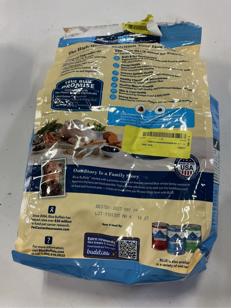 Condition photo showing Good Condition for bb 5/19/27 blue buffalo life protection formula puppy dry dog food with dha and ara, made with natural ingredients, chicken & brown rice recipe, 5-lb bag chicken & brown rice 5 pound (pack of 1)
