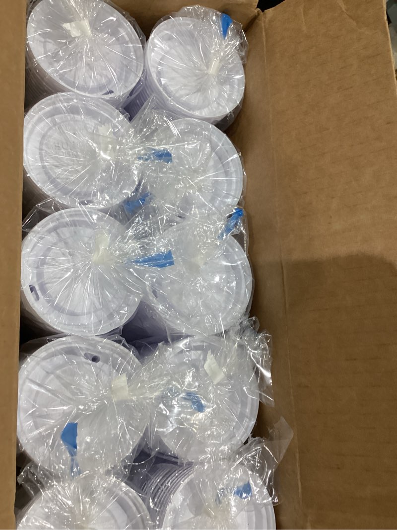 Condition photo showing As Is for Eco-Products Ecolid Recycled Small Coffee Cup Lids, Case of 1000, White, Fits 8oz Hot Cups, Made from 25% Post-Consumer Recycled Plastic Polystyrene, Made in the U.S.A. Recycled (White) 8oz