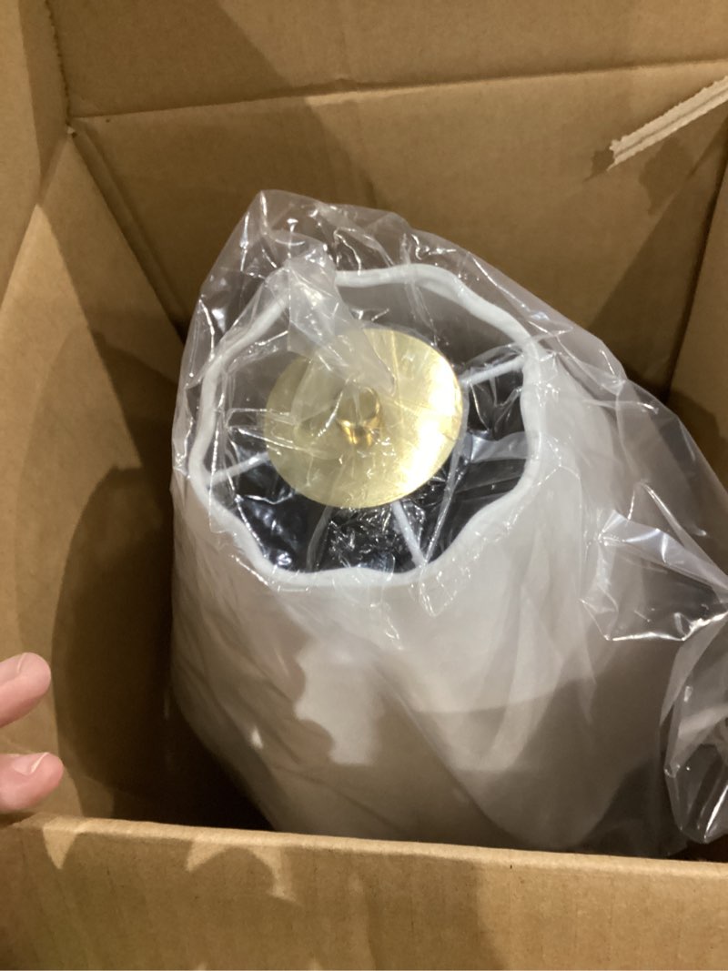 Condition photo showing New/Like New for Gold Bow Table Lamp for Girls Room 16 Inch Large Coquette Bow Table Lamp with Scalloped Fabric Shade Modern Decorative Desk Light for Nightstand Living Room Nursery Bedroom