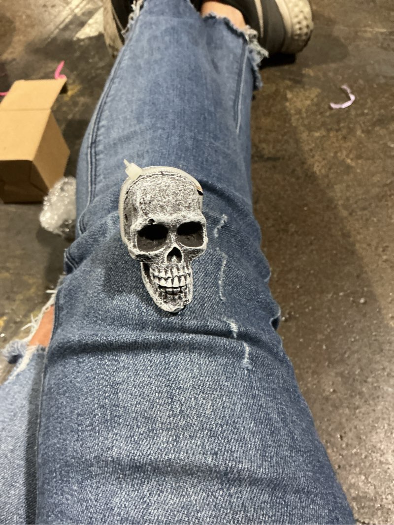 Condition photo showing Good Condition for (Quantity 1) 2inch Aquarium Decoration Realistic Animal Skulls Fish Tank Small Skull, Resin Skull Figurine Fish Shrimp Shelter Cave Hideout Turtle Hidden Tank Decoration,Mini Micro Landscaping Decor (4, Grey) Gray 4