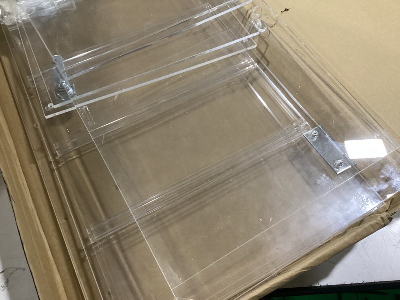Condition photo showing Good Condition for 4 Shelf Acrylic Display Case with Lock?Clear Acrylic Box ?Retail Display Case for Collectibles?Used to Store Collectibles, Jewelry, valuables, etc.-Safe and Orderly. 5.91*18.9*11.81