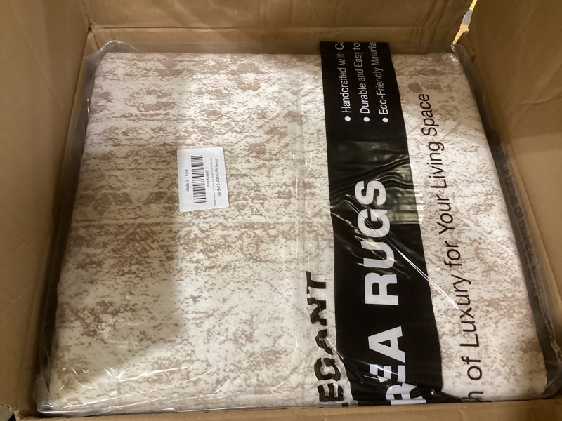 Condition photo showing Good Condition for 9x12 area rugs for living room, non slip machine washable vintage rugs, low pile lightweight large rug for bedroom, dining room, home office beige beige 9' x 12' (rectangular)