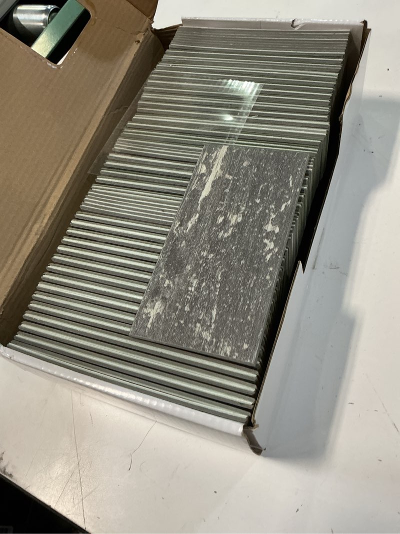 Condition photo showing Good Condition for v-mozza 100-piece faux stone peel and stick backsplash tile, waterproof thick pvc stick on subway wa