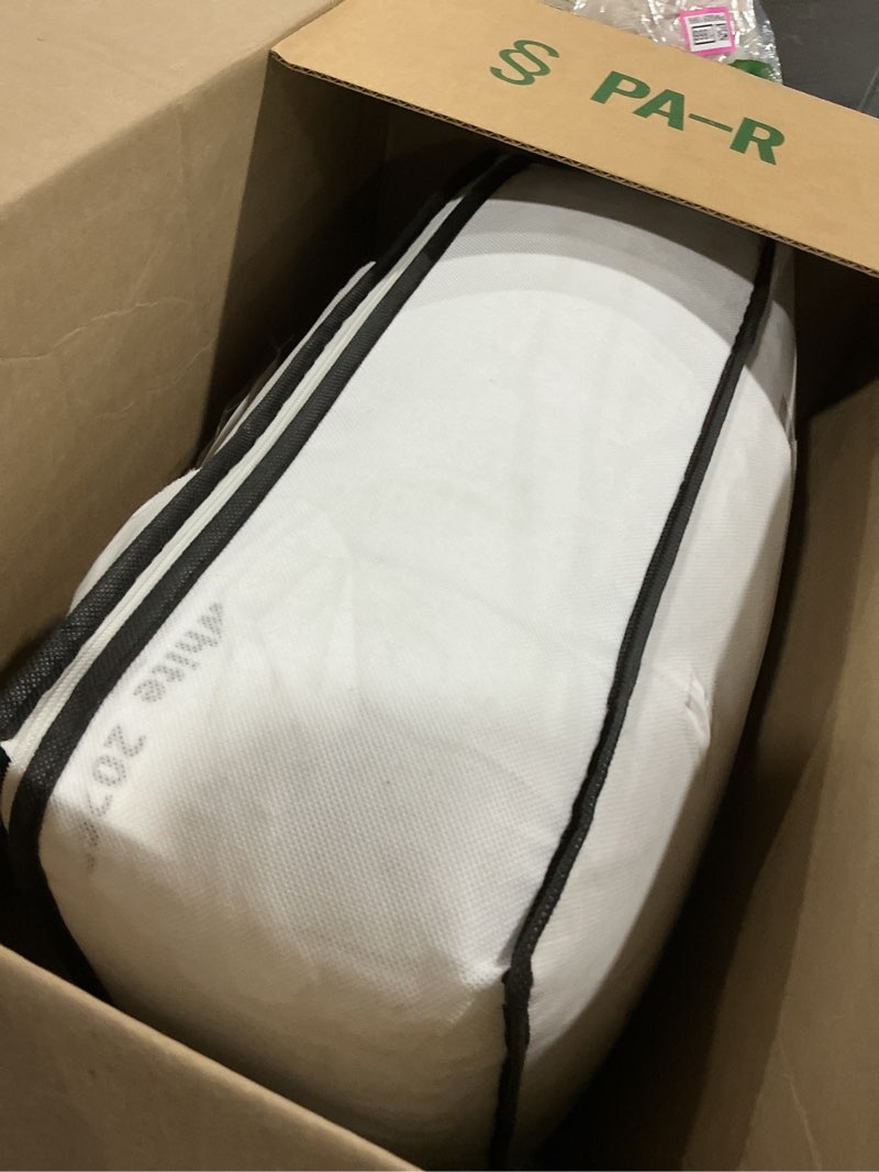 Condition photo showing Good Condition for luxurious oversized super king 120" x 120" size goose down fiber waterfowl feather fiber comforter duvet, 100% egyptian cotton cover, 90 oz. fill weight, baffle box design, white solid