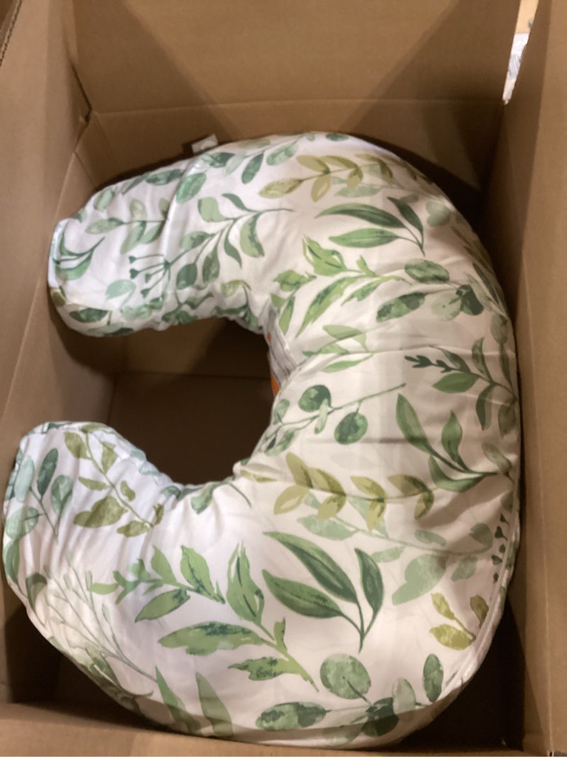 Condition photo showing Good Condition for boppy nursing pillow - firm, ergonomic u-shaped bottle and breastfeeding pillow with high lift for comfort and support, spacious surface - green sage leaf new nursing pillow green sage leaf