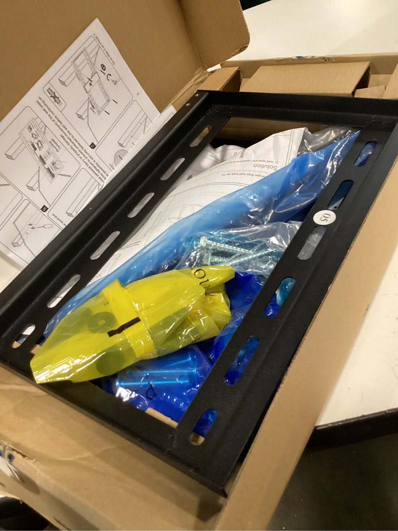 Condition photo showing Good Condition for mounting dream tv wall mount for most 37-75 inch tvs, universal tilt tv mount fit 16", 18", 24" stud with loading capacity 132lbs, max vesa 600 x 400mm, low profile flat wall mount tv bracket for 37''-75'' tv black