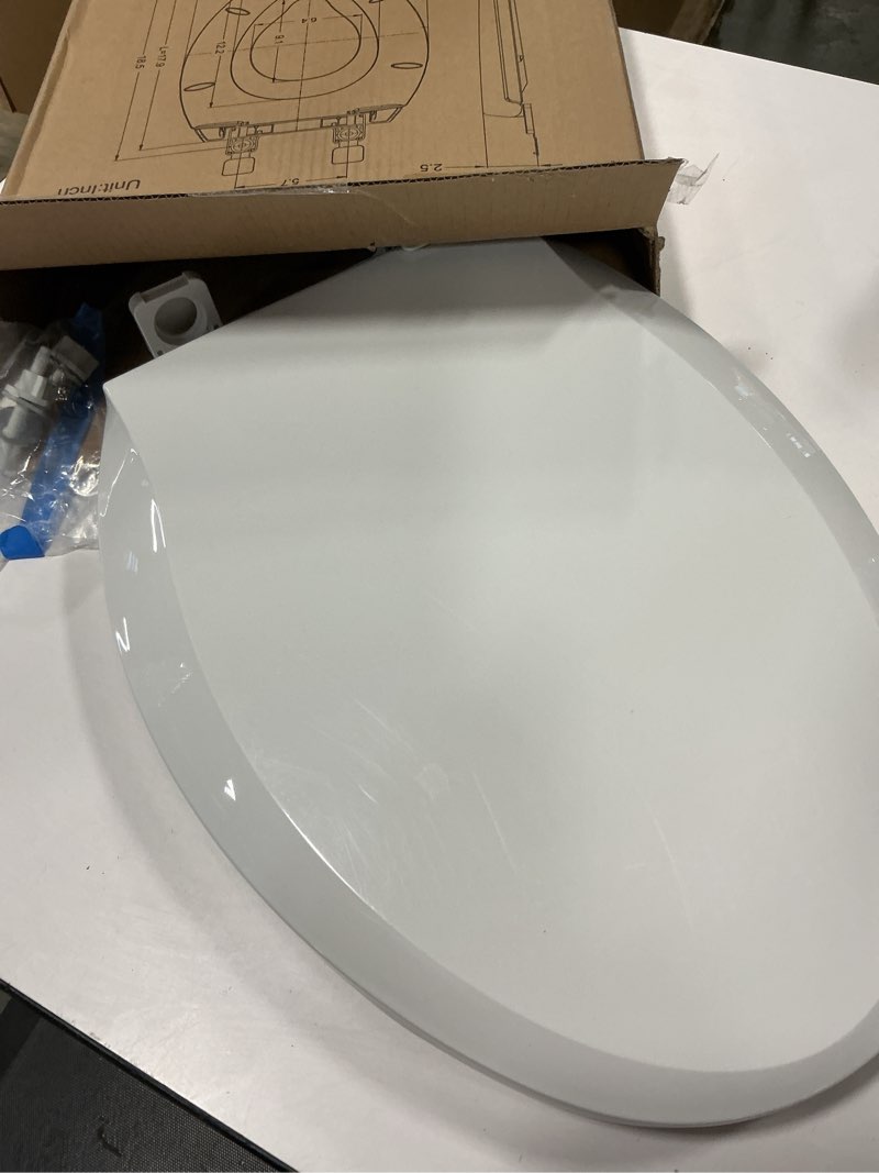 Condition photo showing Good Condition for YASFEL Toilet Seat with Toddler Toilet Seat Built in, Plastic, Elongated Slow Close with Magnets For