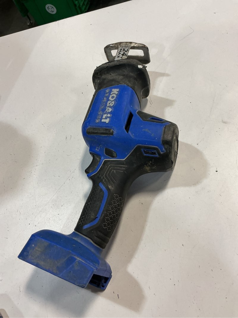 Condition photo showing As Is for brushless cordless reciprocating saw ... krs 1248-03 24v... no: 0-3000 spm