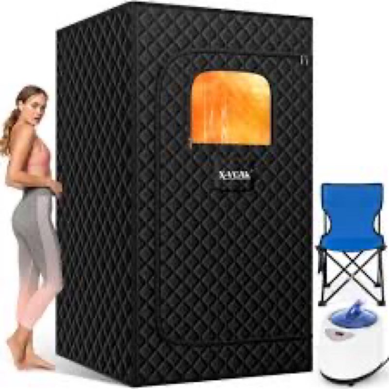 X-Vcak Upgraded Portable Sauna for Home?Relaxation, Steam Sauna for Home with Steamer, Remote Contro