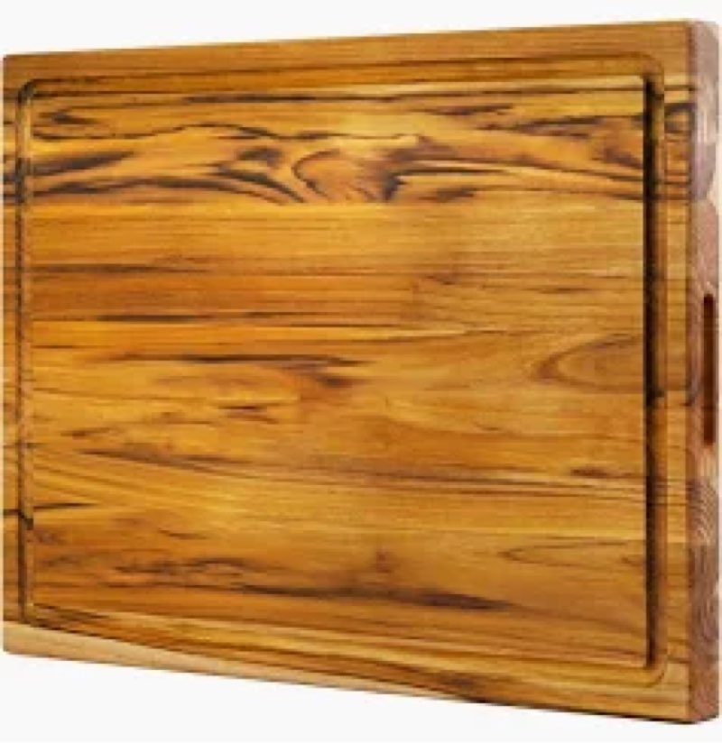 vaefae large teak wood cutting board, heavy kitchen chopping board for meat and vegetables, xxx-larg