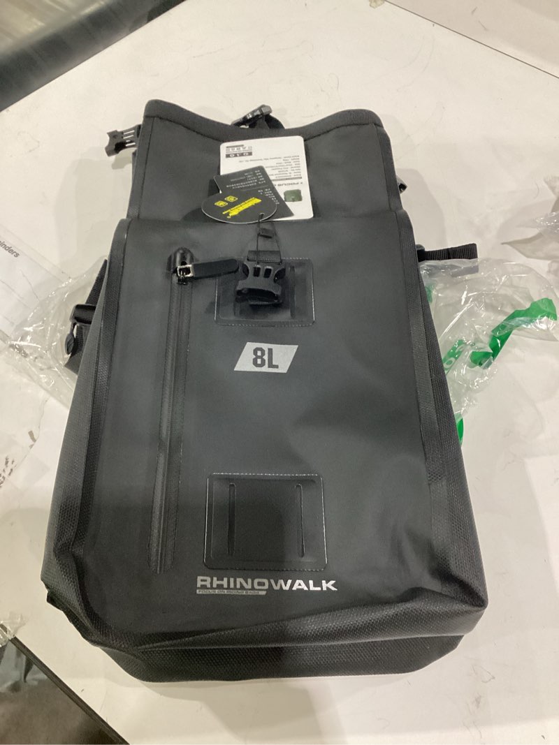 Condition photo showing Good Condition for rhinowalk motorcycle tail bag motorbike side bag 8l full waterproof motor saddle pannier bag rear rack trunk professional motor accessories-black black 8l