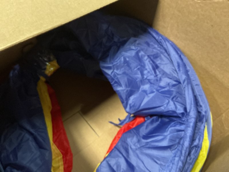 Condition photo showing As Is for pigpigpen pop up play tunnel tent for toddlers babies or dogs, indoor & outdoor toys for kids backyard playset. (red,yellow,blue) red,yellow,blue play tent