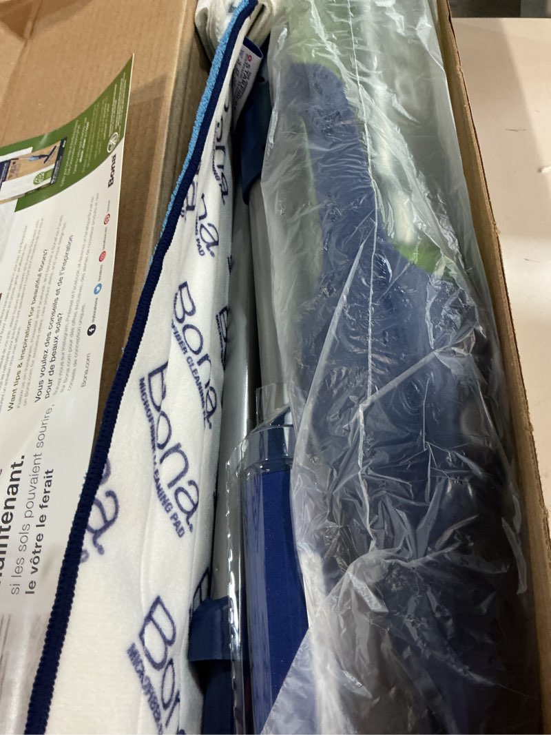 Condition photo showing New/Like New for bona multi-surface floor premium spray mop - includes multi-surface floor cleaner concentrate and machine washable microfiber cleaning pad - for stone, tile, laminate and vinyl lvt/lvp floors multi-surface - concentrate