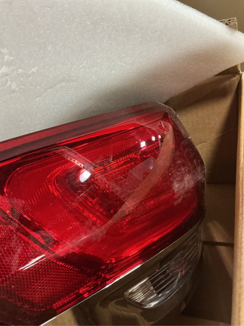 Condition photo showing As Is for left driver side outer tail lights assembly compatible with 2014-2021 jeep grand cherokee taillights rear brake lamp, replace oe#68110017ac left outer