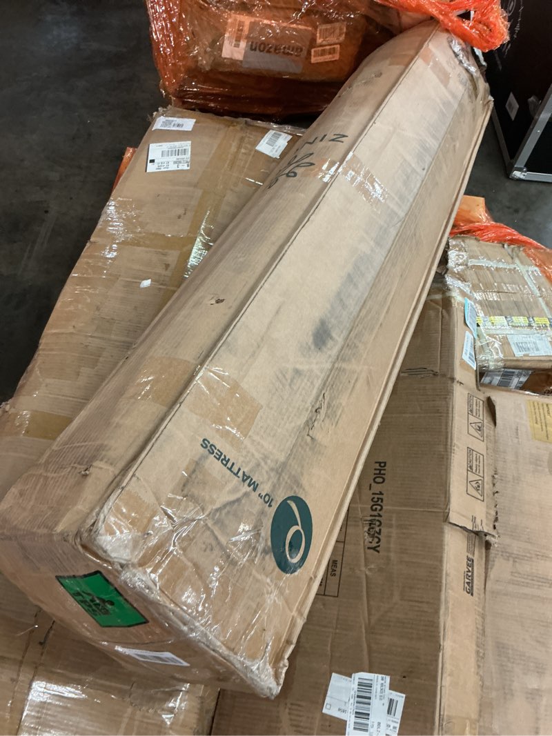 Condition photo showing New/Like New for zinus 10 inch green tea essential memory foam mattress [new version], queen, fiberglass free, medium feel, breathable airflow memory foam, certified safe foams & fabric, mattress in a box