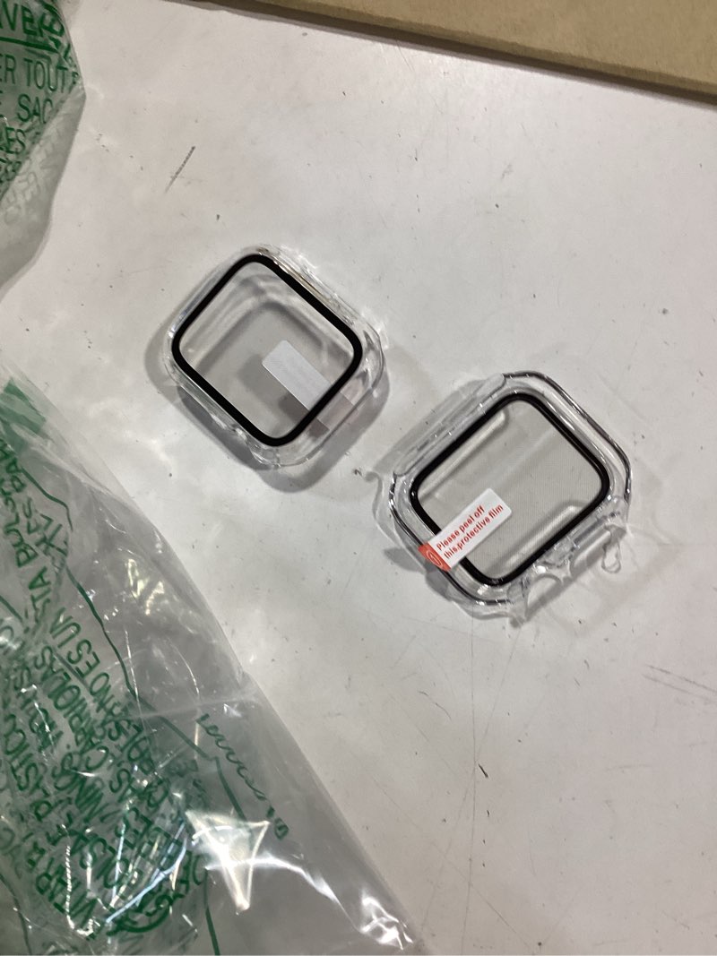Condition photo showing Good Condition for ailun for apple watch se 3/se 2023/series 6/5/4/se screen protector [40mm], ultra-thin hard pc case built in tempered glass for iwatch, shockproof cover with button [2 pack][clear] transparent 40mm