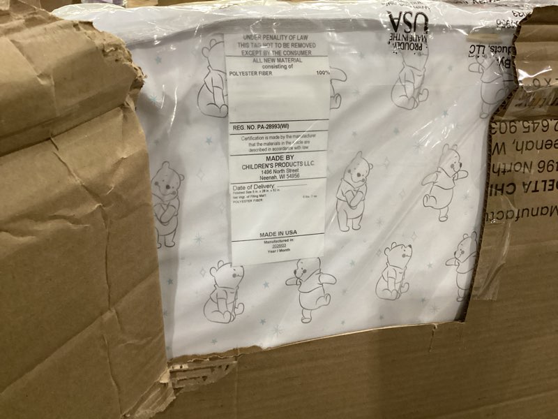 Condition photo showing New/Like New for delta children - disney winnie the pooh crib & toddler mattress - dual-sided - waterproof - greenguard gold certified - non-toxic - lightweight - made in usa - sustainable fiber core - 52"l x 27.5"w