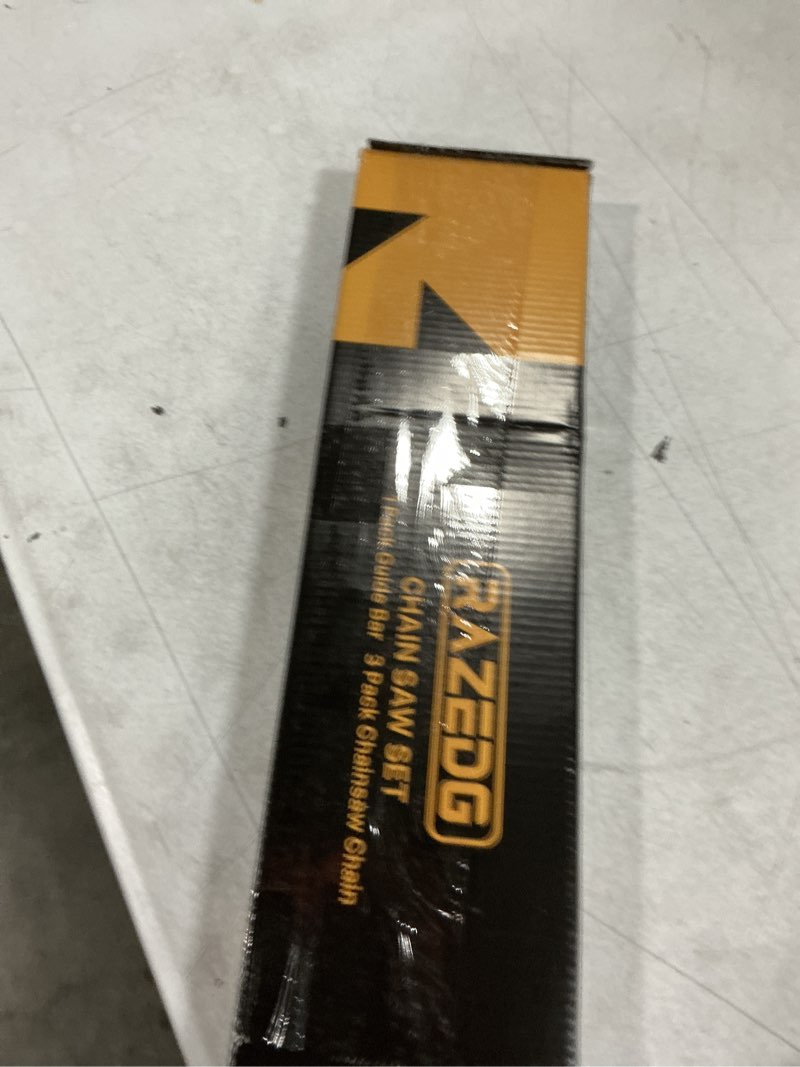 Condition photo showing New/Like New for 16 inch chainsaw bar and chain combo, 3/8" lp pitch, 050" gauge, 56 drive links, fits ryobi, makita, echo, poulan, craftsman, greenworks and more (1 bar + 3 chains) 16'' .050'' 3/8''lp 56dl 3 chains+1 bar