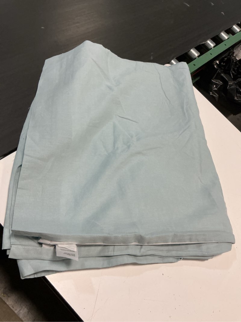 Condition photo showing Good Condition for quince european linen true blackout curtain - single panel (48in x 84)color: light blue