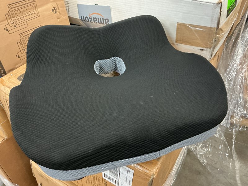 Condition photo showing As Is for car seat cushion slow rebound memory foam car driver seat height increase cushion car anti-slip seat cushion