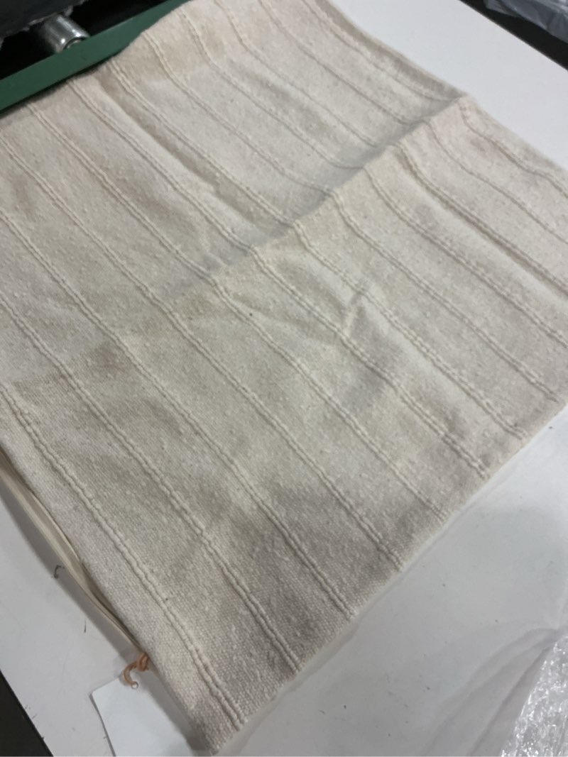 Condition photo showing Good Condition for quince, european linen texture  shams 22”x22”/natural