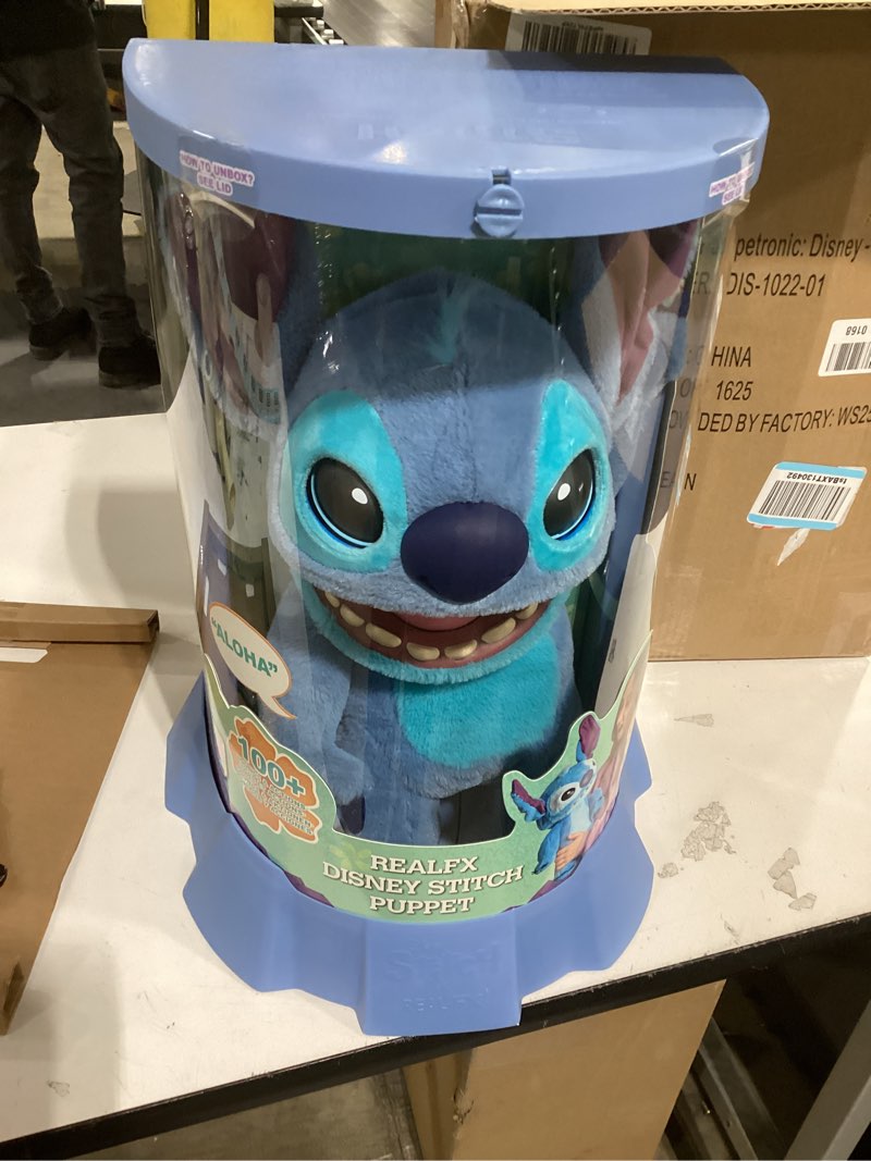 Condition photo showing Good Condition for Wow! Stuff Disney Stitch Puppetronic by RealFX | Looks, Feels & Sounds Real! | Disney's Lilo & Stitch | Over 100 Action & Sounds | 18" High | Ages 6+