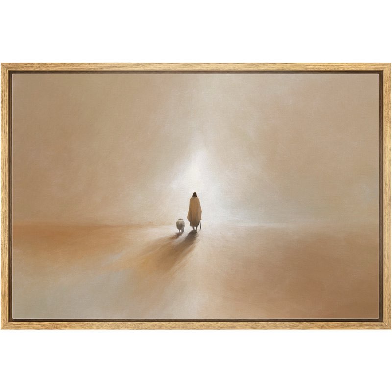 Jesus Christ And The Lost Lamb Brown Color Illustrations Religious Christian Artwork 30x60
