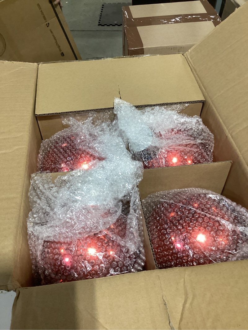 Condition photo showing New/Like New for Syhood 12 Pcs 6 Inch Mercury Christmas Ornament Balls Xmas Tree Decoration Balls Extra Large Shatterproof Ornament Hanging Ball Giant Jumbo Vintage Ball for Holiday Xmas Tree Party Decor Red 6 Inch